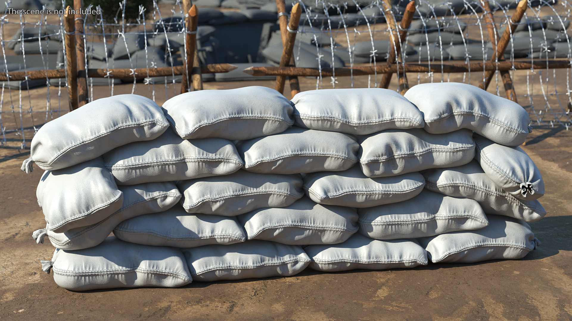3D Polypropylene Sandbag Barricade