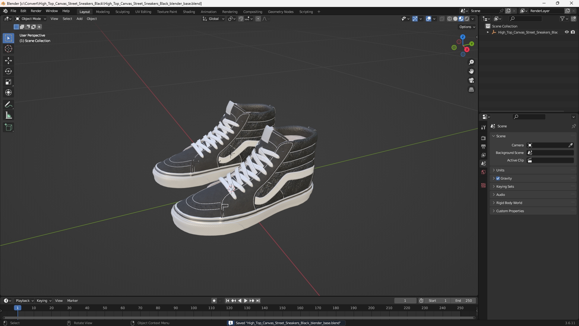 High Top Canvas Street Sneakers Black - view 10