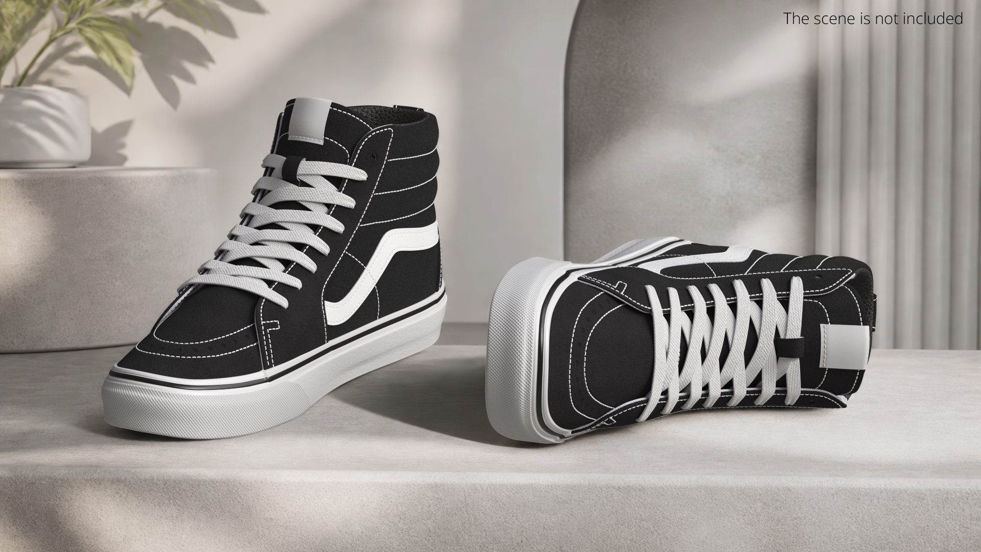 High Top Canvas Street Sneakers Black - view 3
