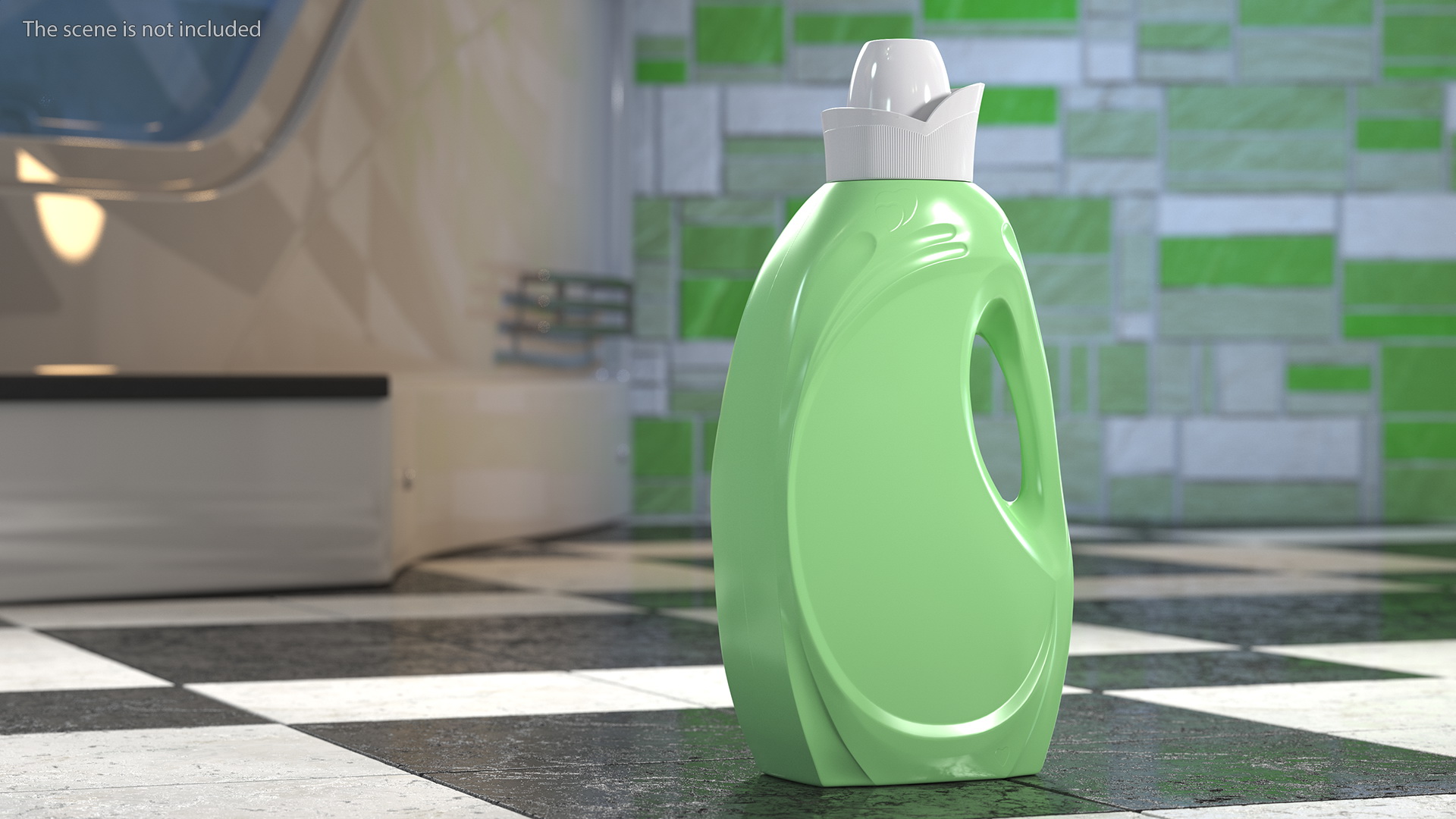 3D model Liquid Softener Medium Bottle Clear