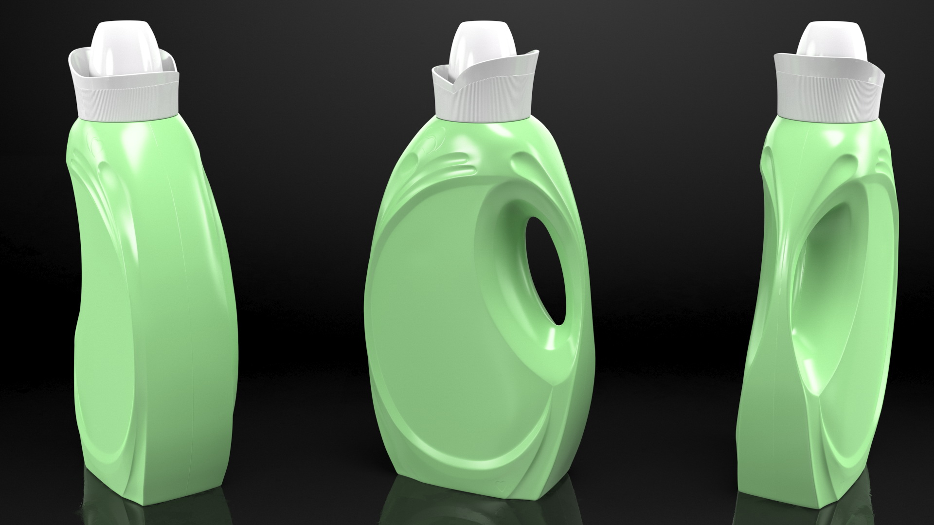 3D model Liquid Softener Medium Bottle Clear