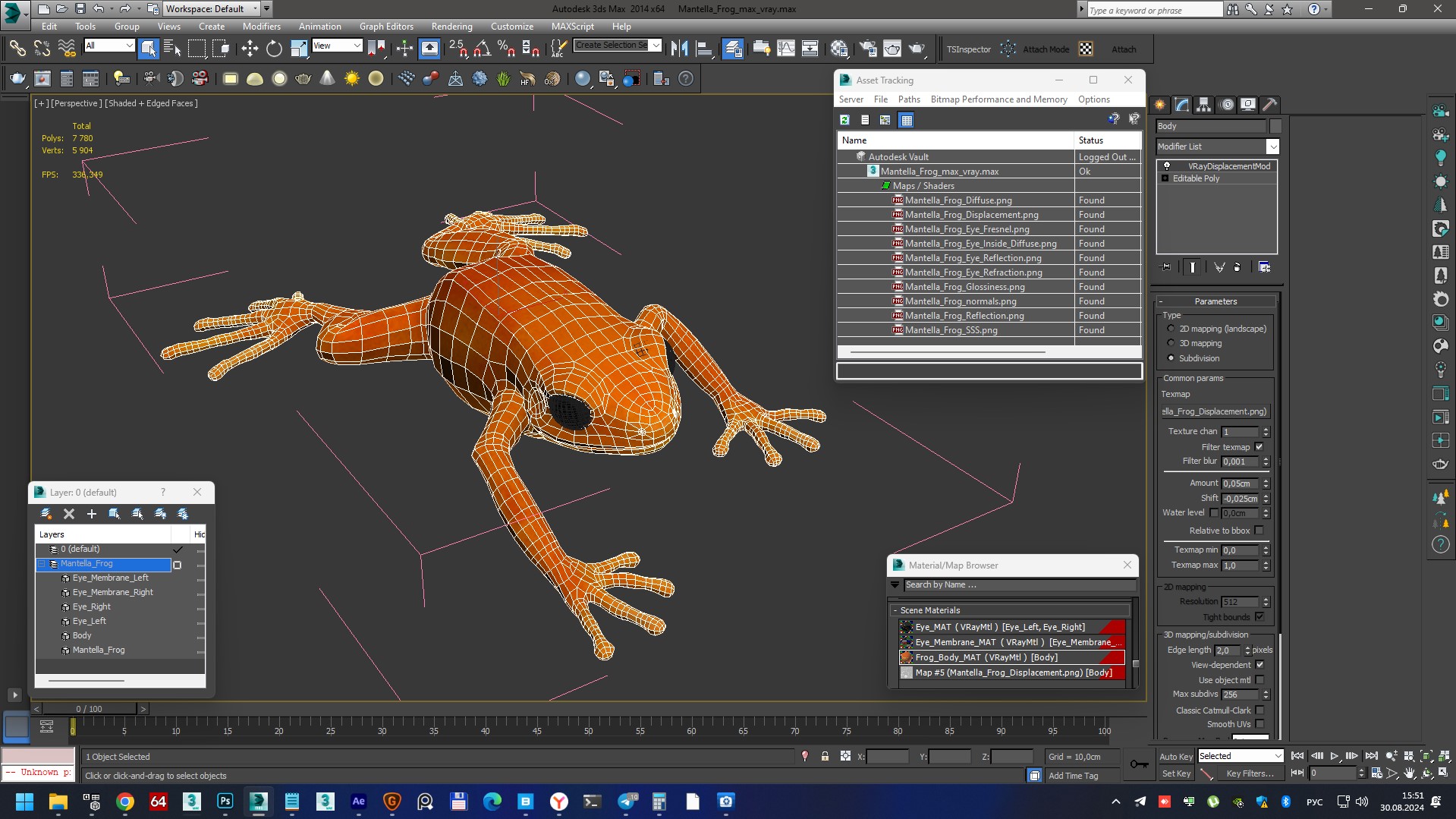 3D Mantella Frog model
