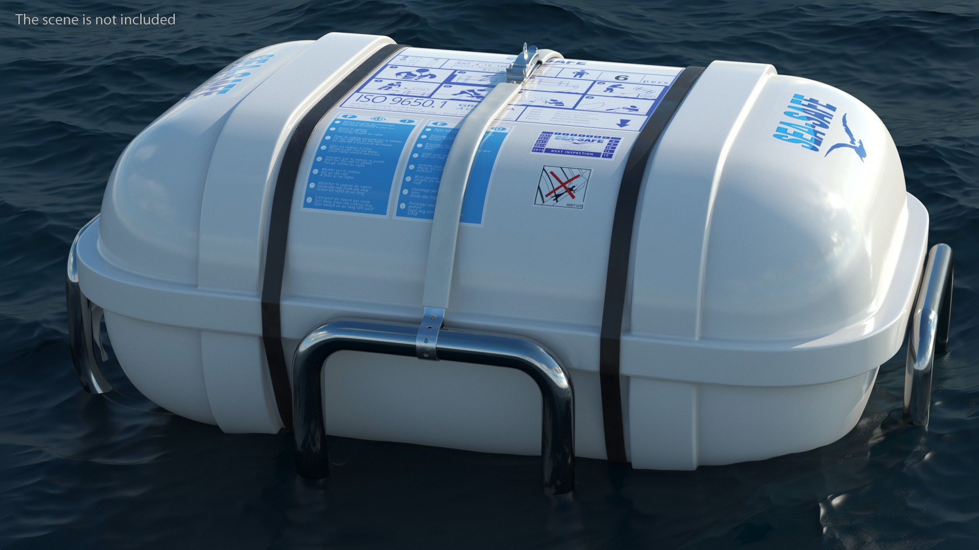 3D model Hard Packing Life Raft Container for Marine Vessel