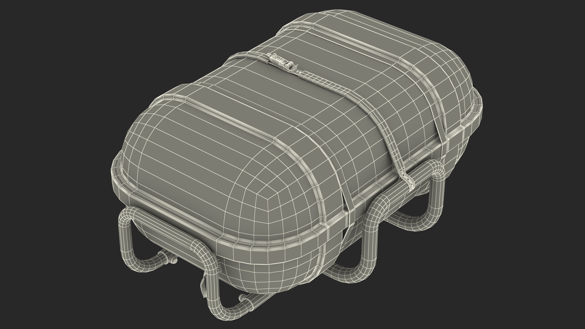 3D model Hard Packing Life Raft Container for Marine Vessel