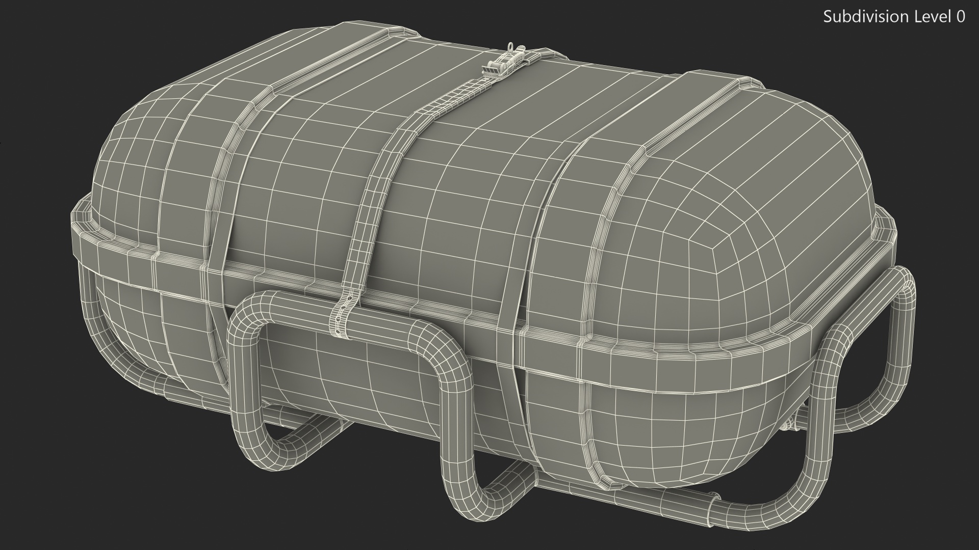 3D model Hard Packing Life Raft Container for Marine Vessel