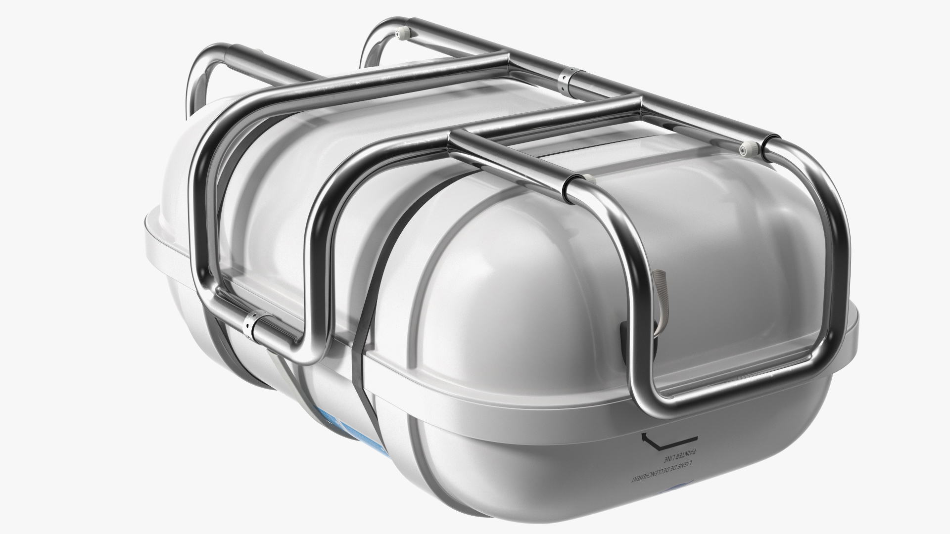 3D model Hard Packing Life Raft Container for Marine Vessel