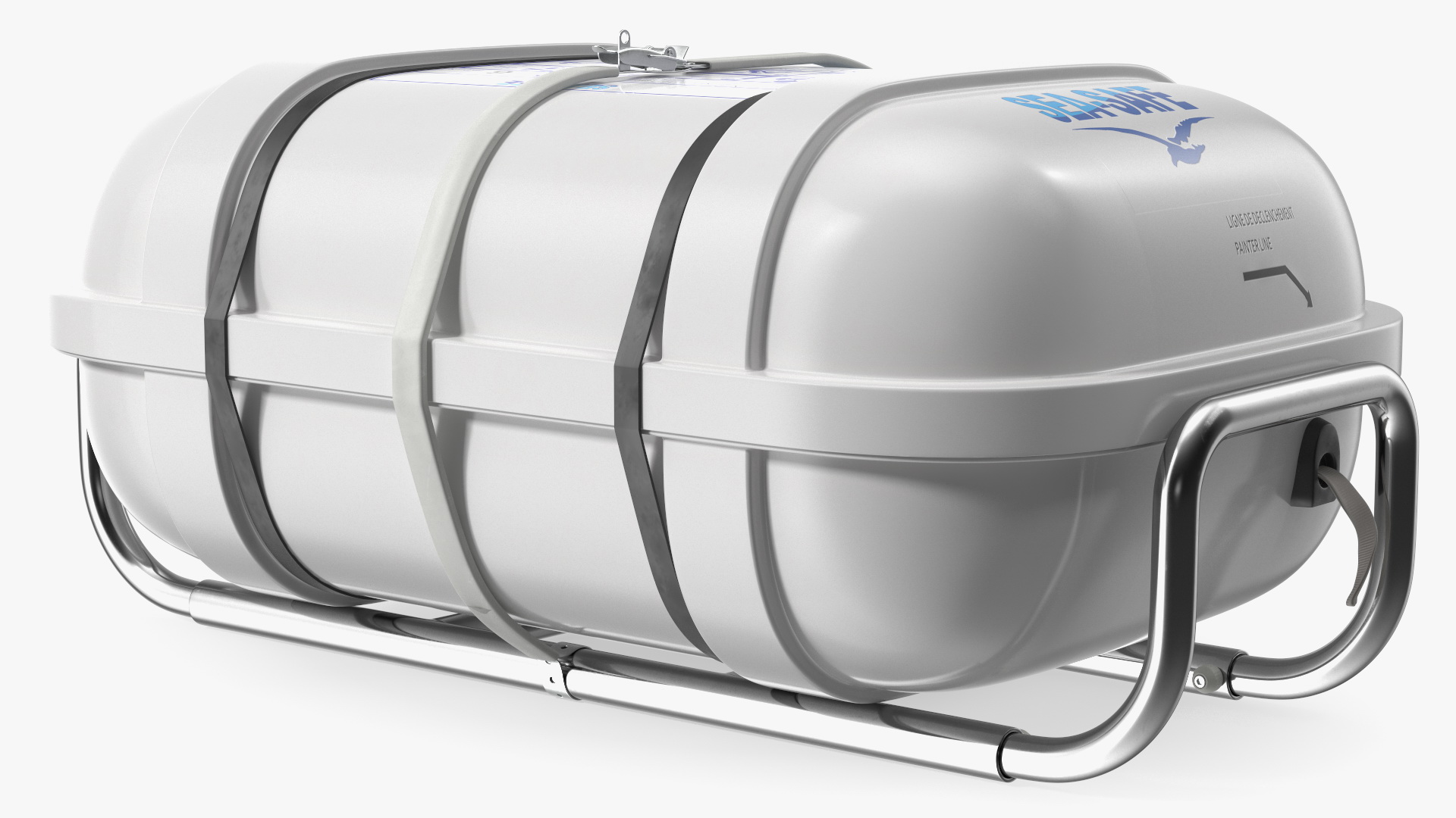 3D model Hard Packing Life Raft Container for Marine Vessel
