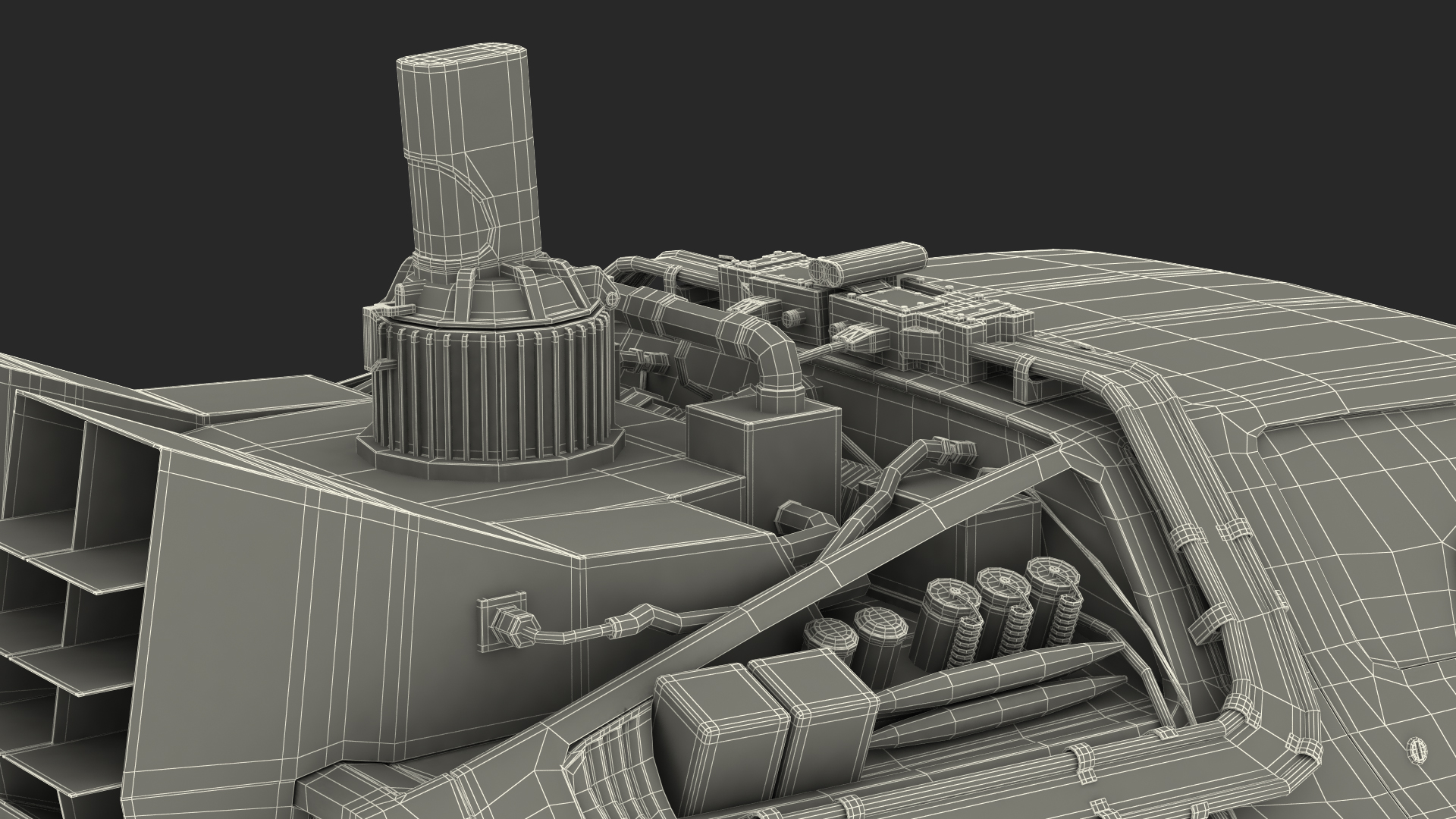 3D DeLorean DMC-12 Time Machine model