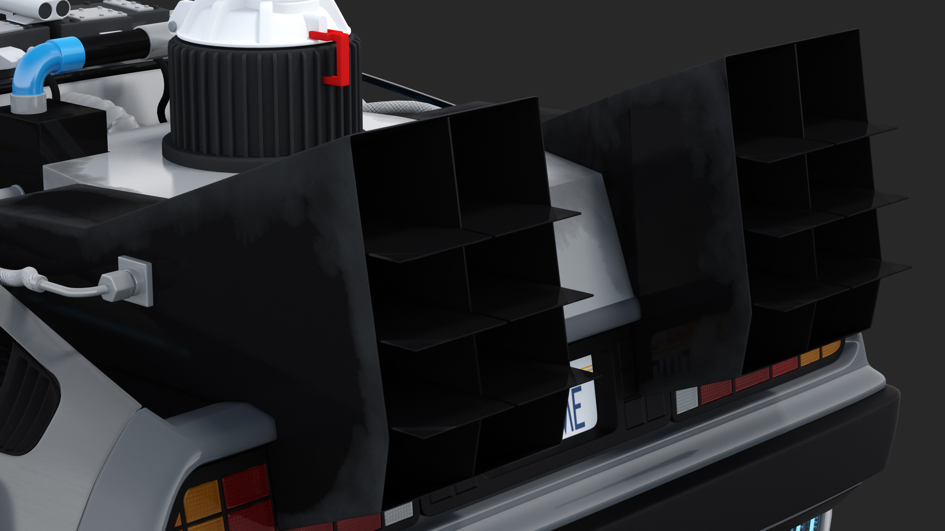 3D DeLorean DMC-12 Time Machine model