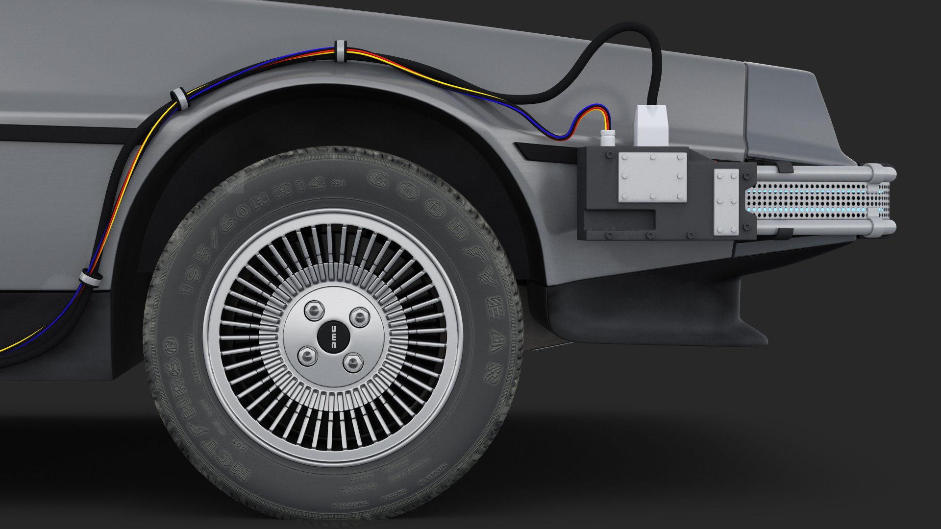 3D DeLorean DMC-12 Time Machine model