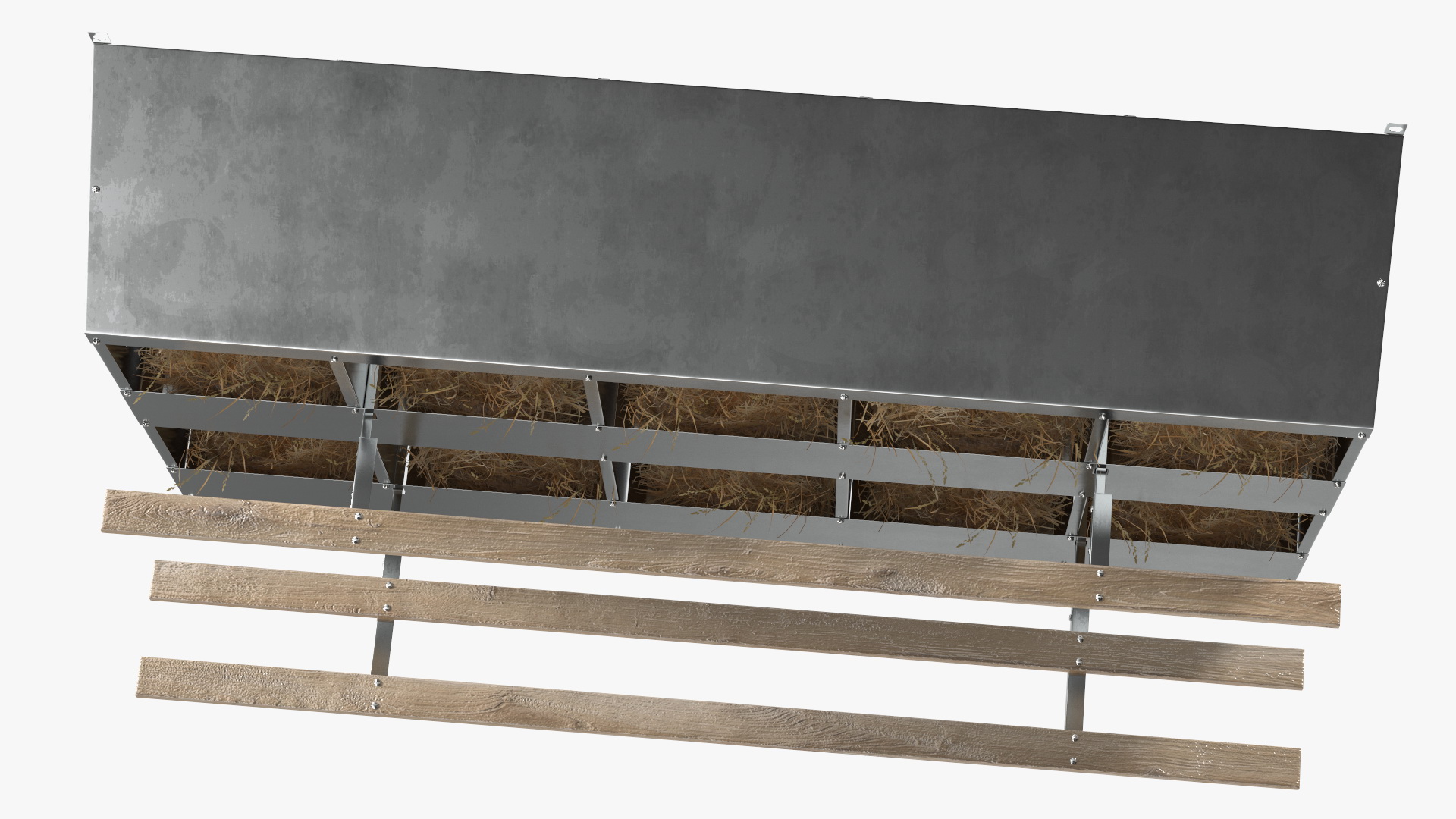 3D 10-Hole Metal Chicken Nesting Box model