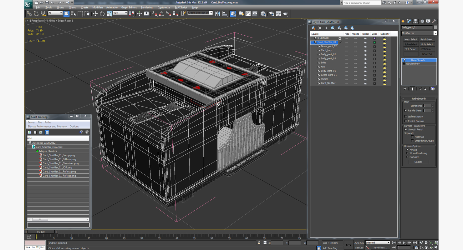 3D Card Shuffler model