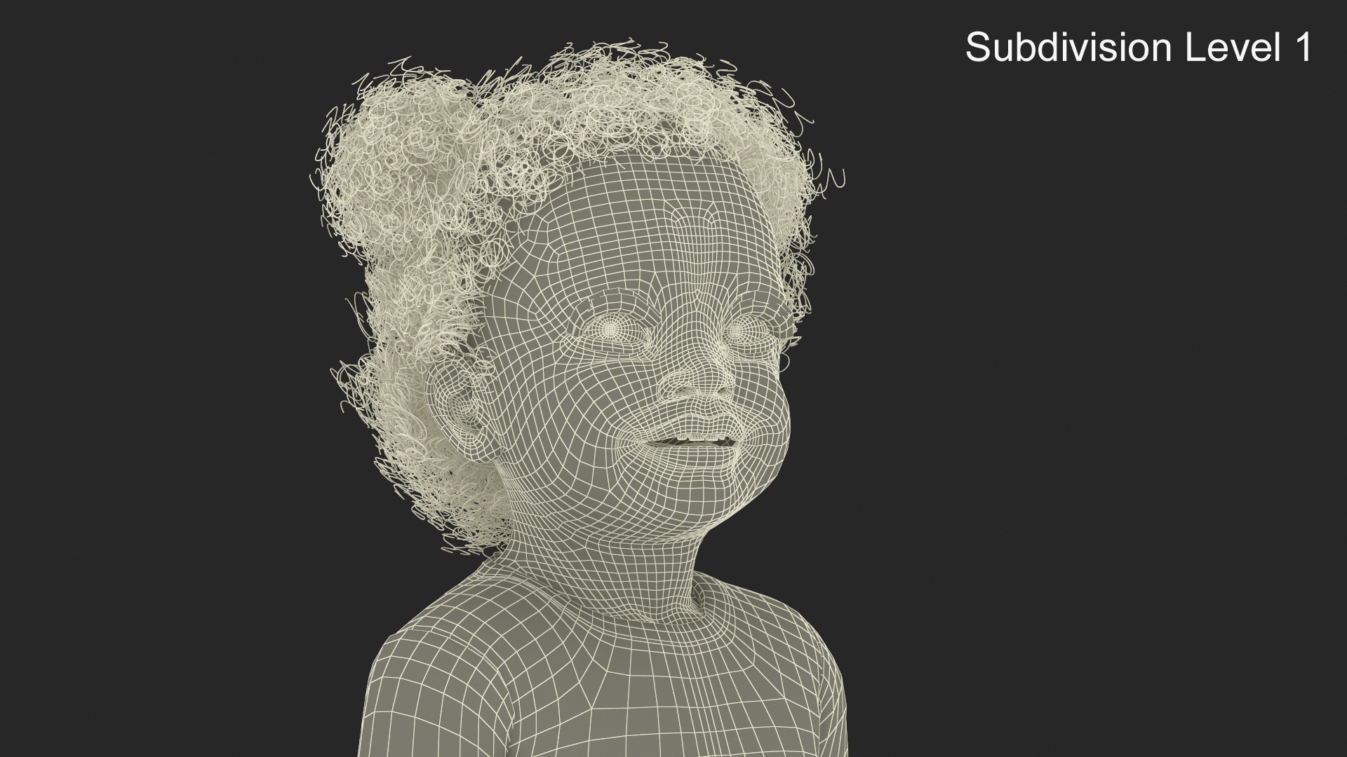 Toddler Black Girl in Full Bodysuit Standing 3D model
