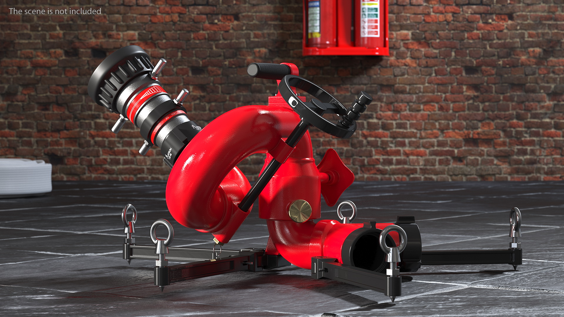 3D Rosenbauer Power Stream Portable Firefighting Monitor model