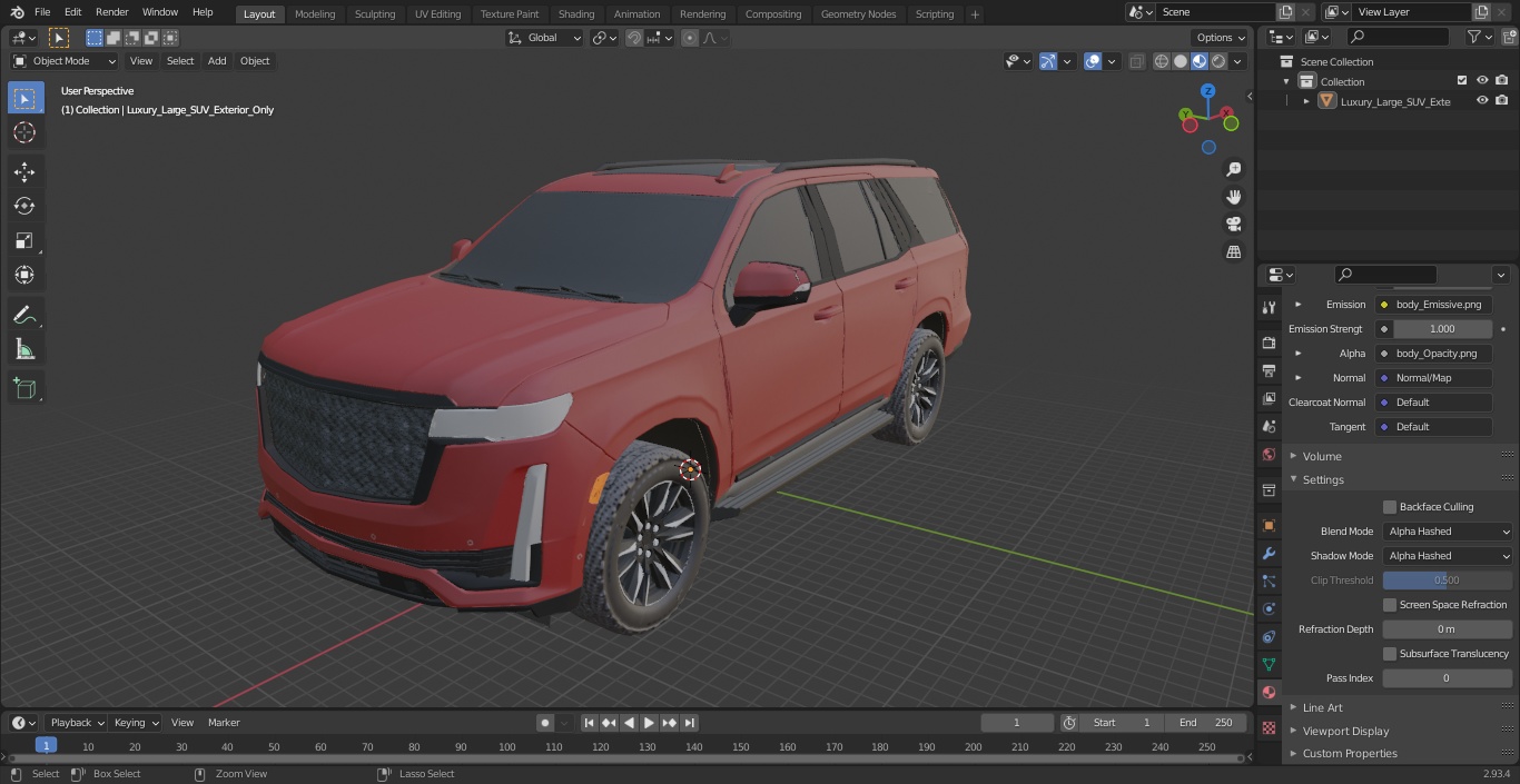 3D model Luxury Large SUV Exterior Only