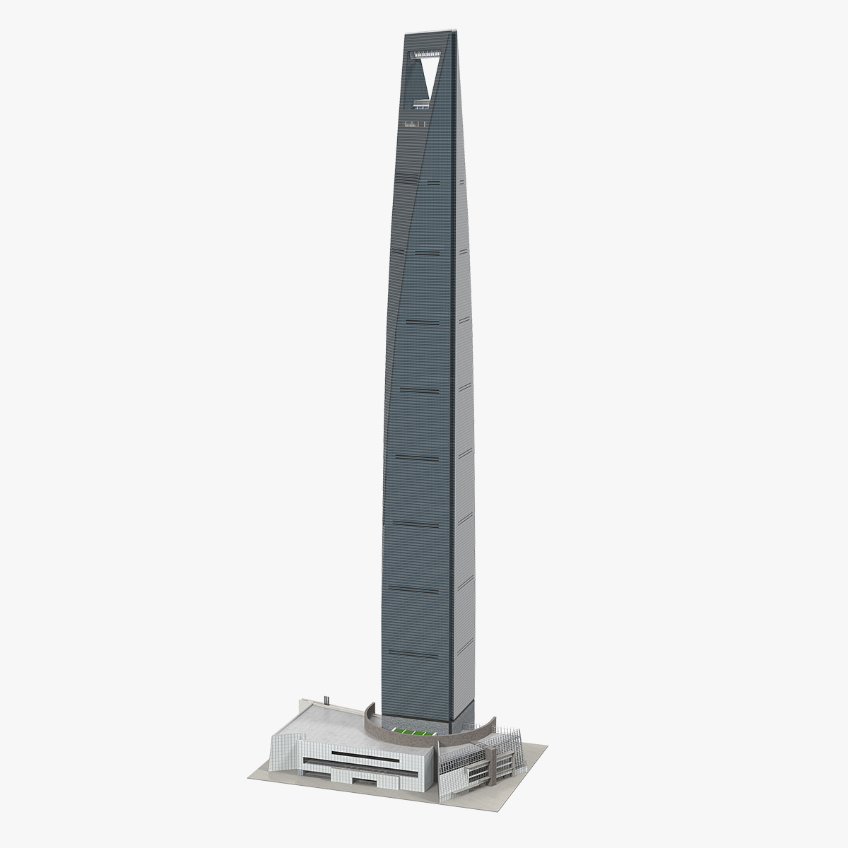 Shanghai World Financial Center Skyscraper 3D Model