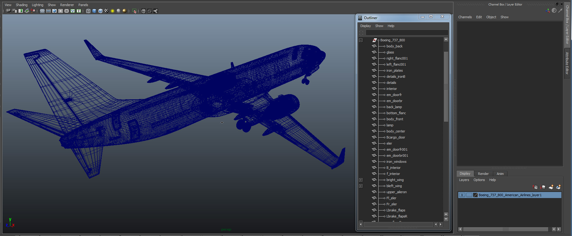 Boeing 737 800 American Airlines 3D