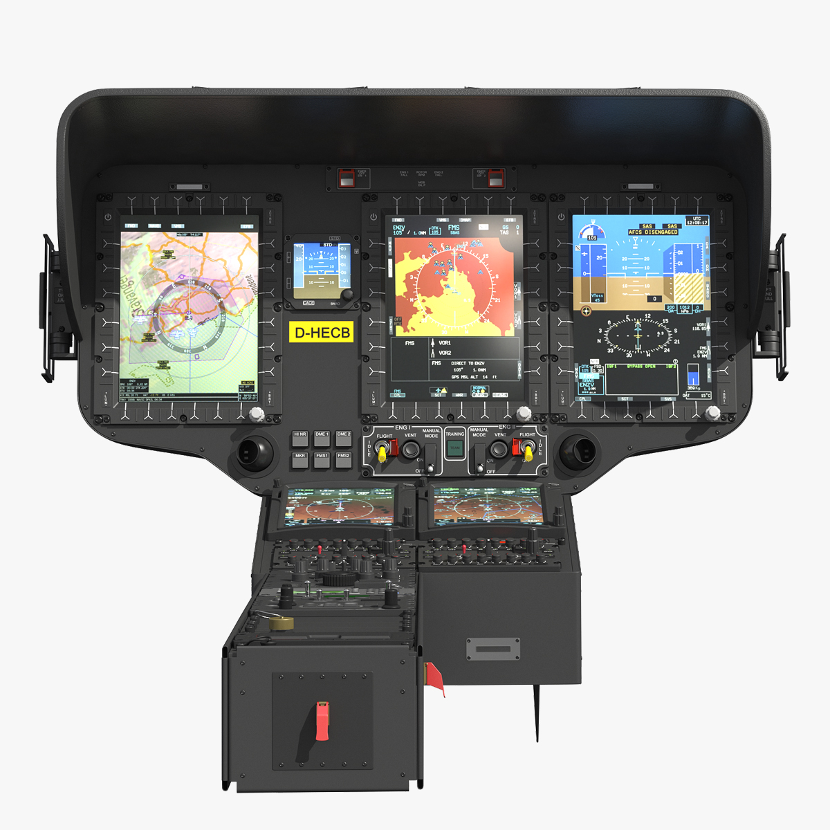 Helicopter Instrument Control Panel