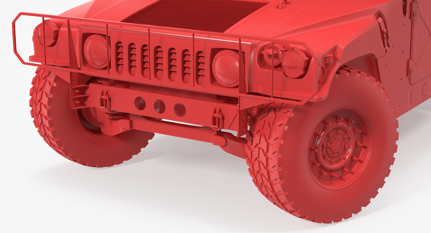 3D Ambulance Car HMMWV m996 Rigged Desert model