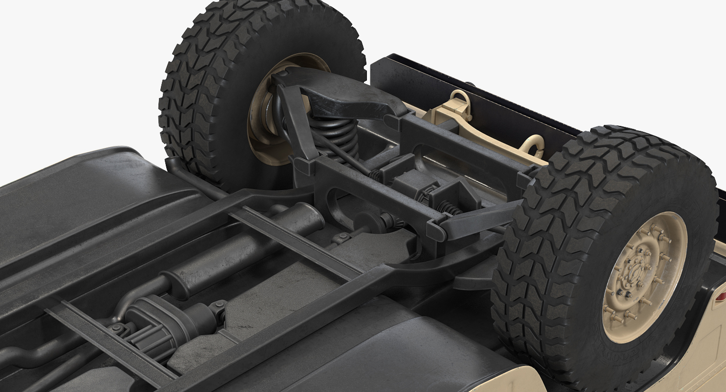 3D Ambulance Car HMMWV m996 Rigged Desert model
