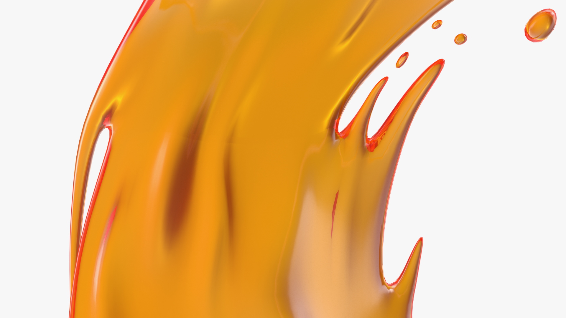 Red Liquid Circle Splash 3D model