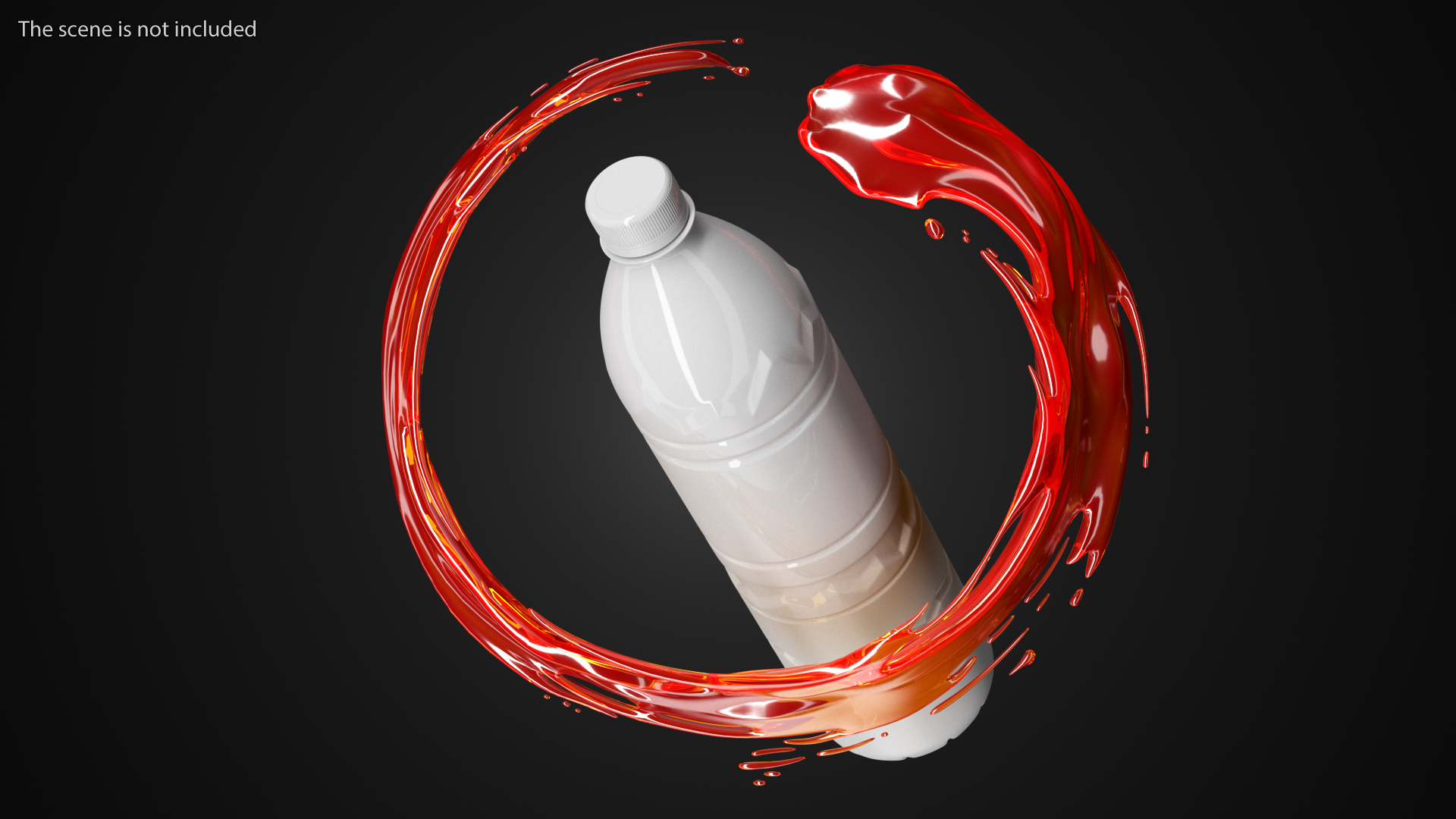 Red Liquid Circle Splash 3D model