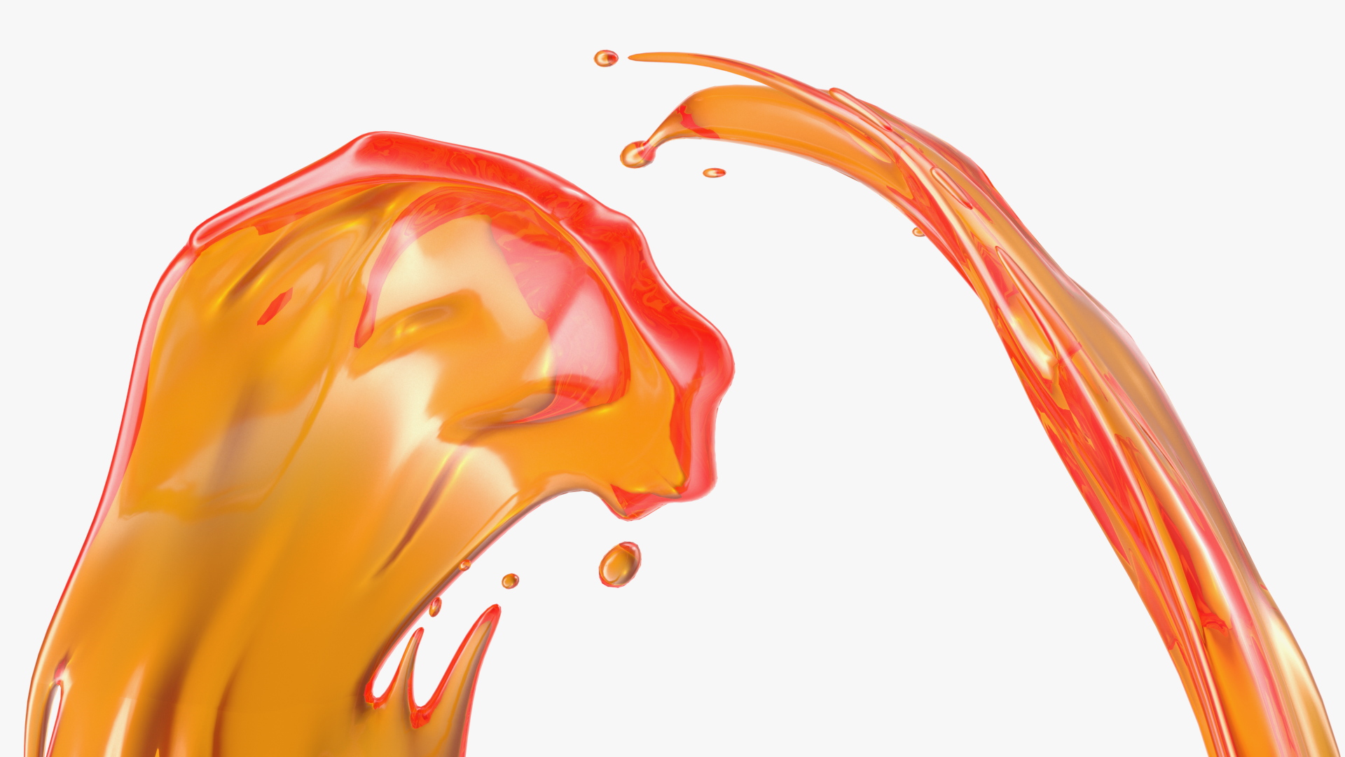 Red Liquid Circle Splash 3D model
