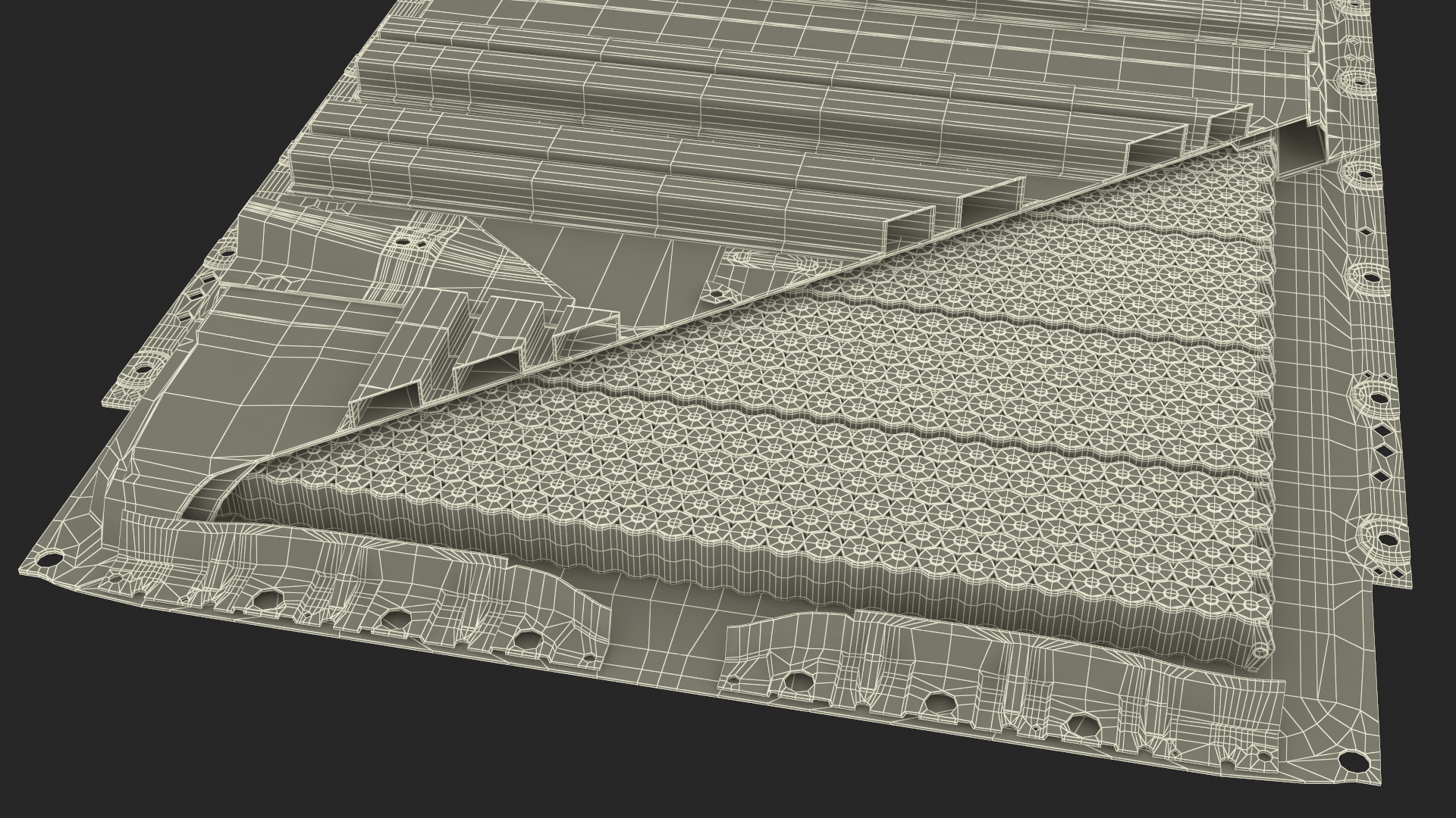 3D model Tesla Cybertruck Battery Pack in Section