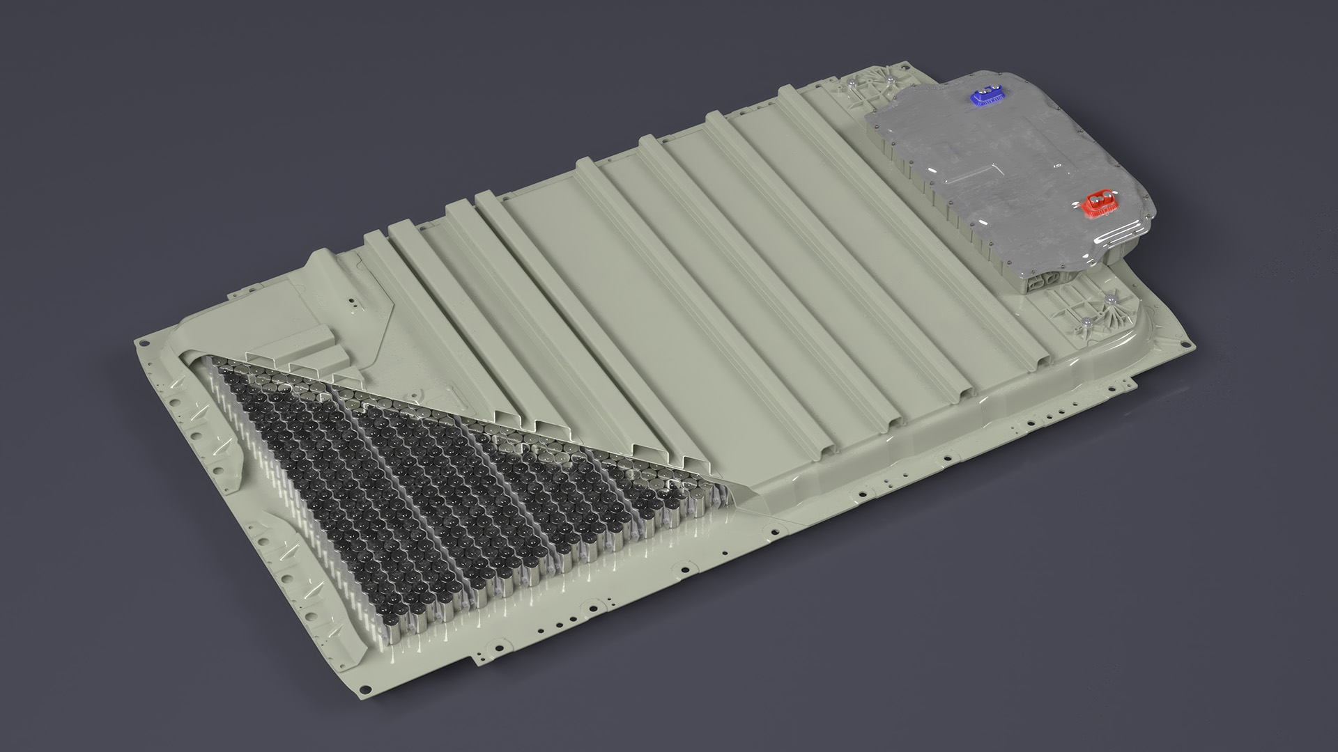 3D model Tesla Cybertruck Battery Pack in Section