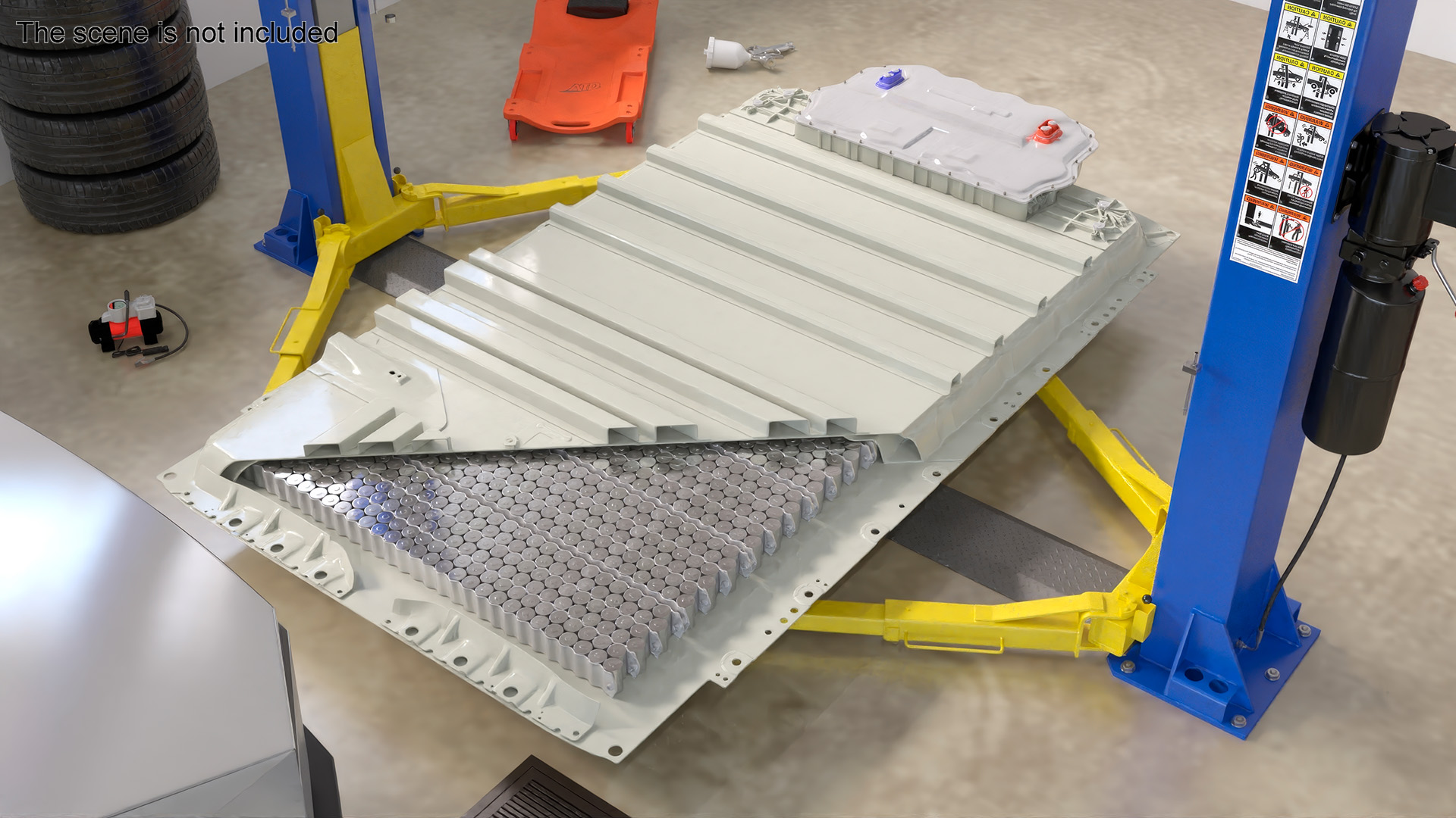 3D model Tesla Cybertruck Battery Pack in Section