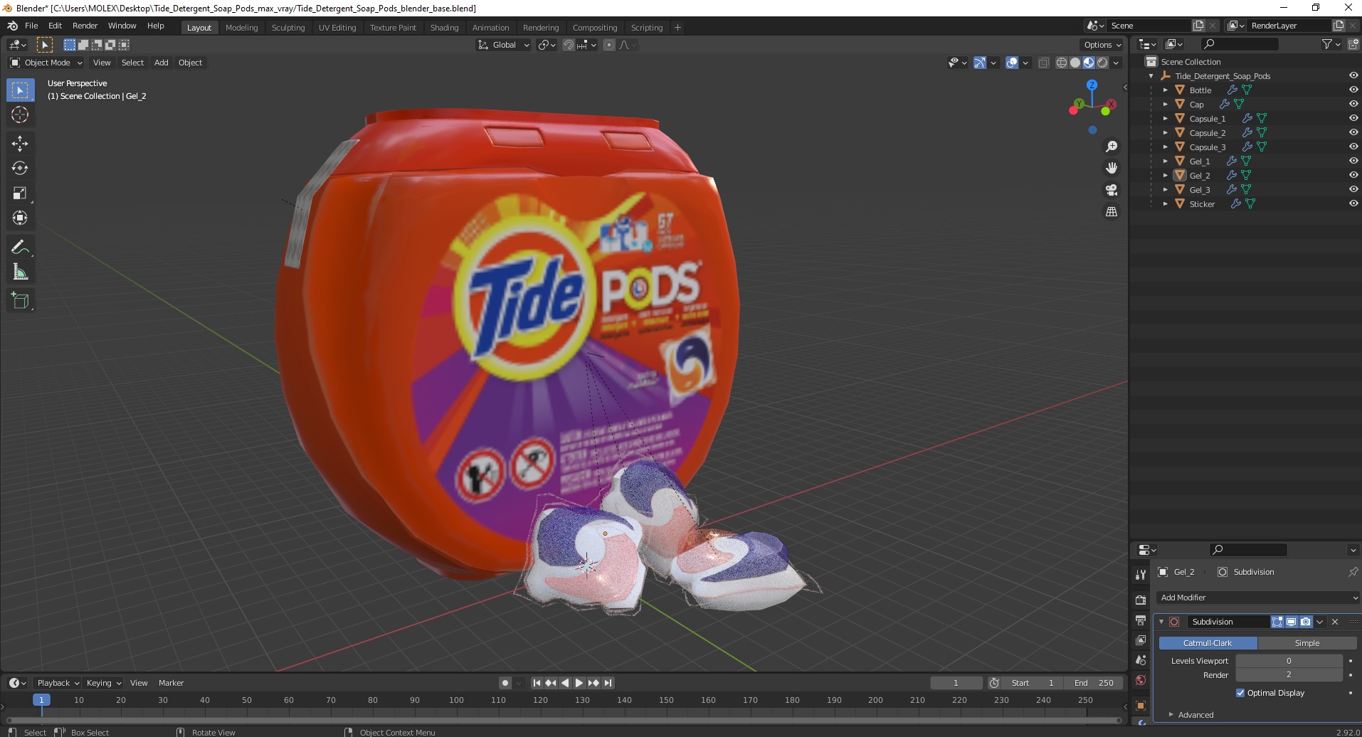 Tide Detergent Soap Pods 3D model