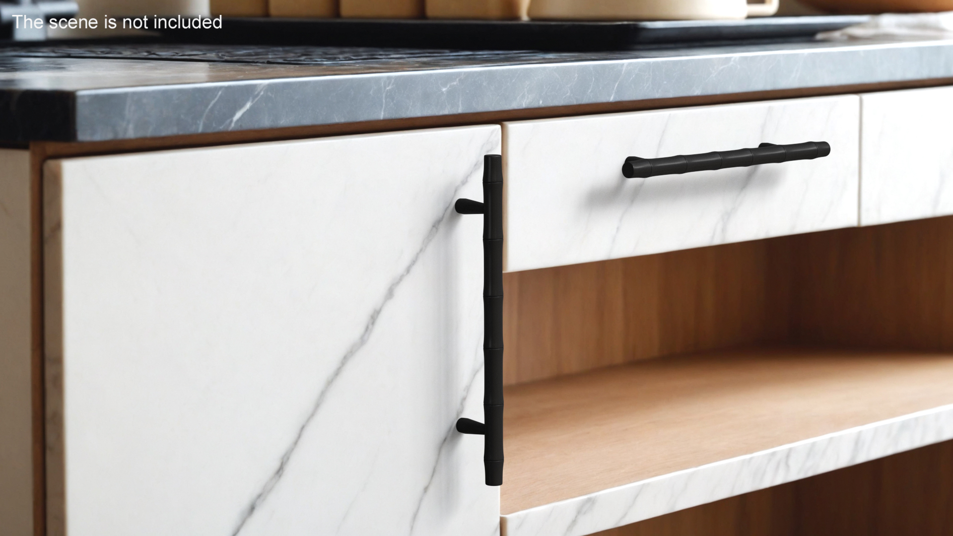 3D Kitchen Cabinet Handle T-Bar Designed Black model