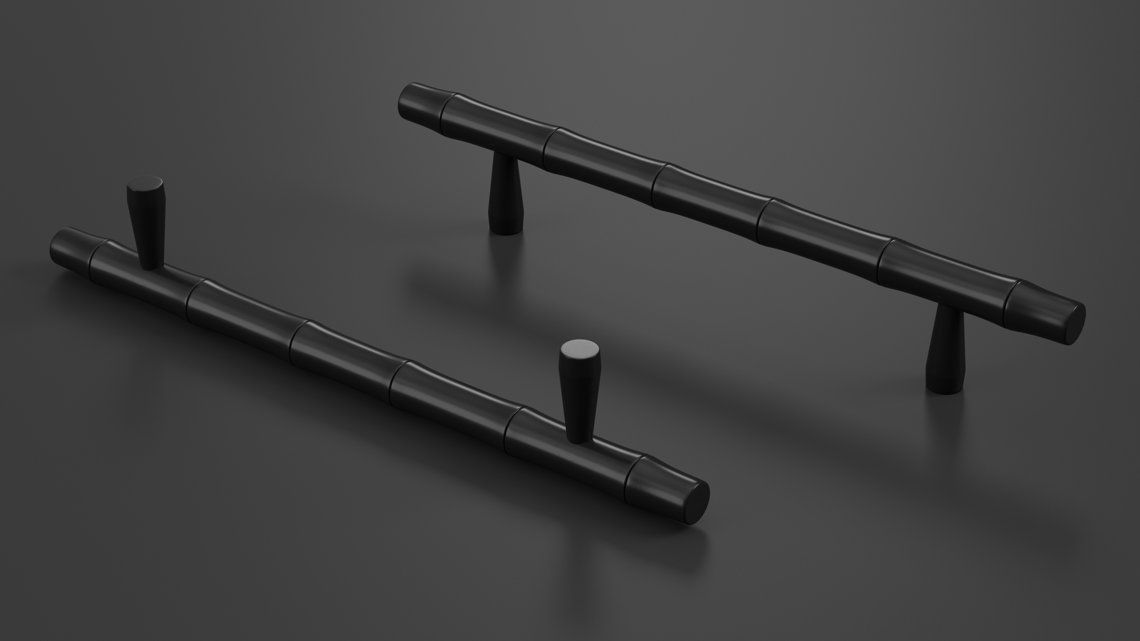 3D Kitchen Cabinet Handle T-Bar Designed Black model