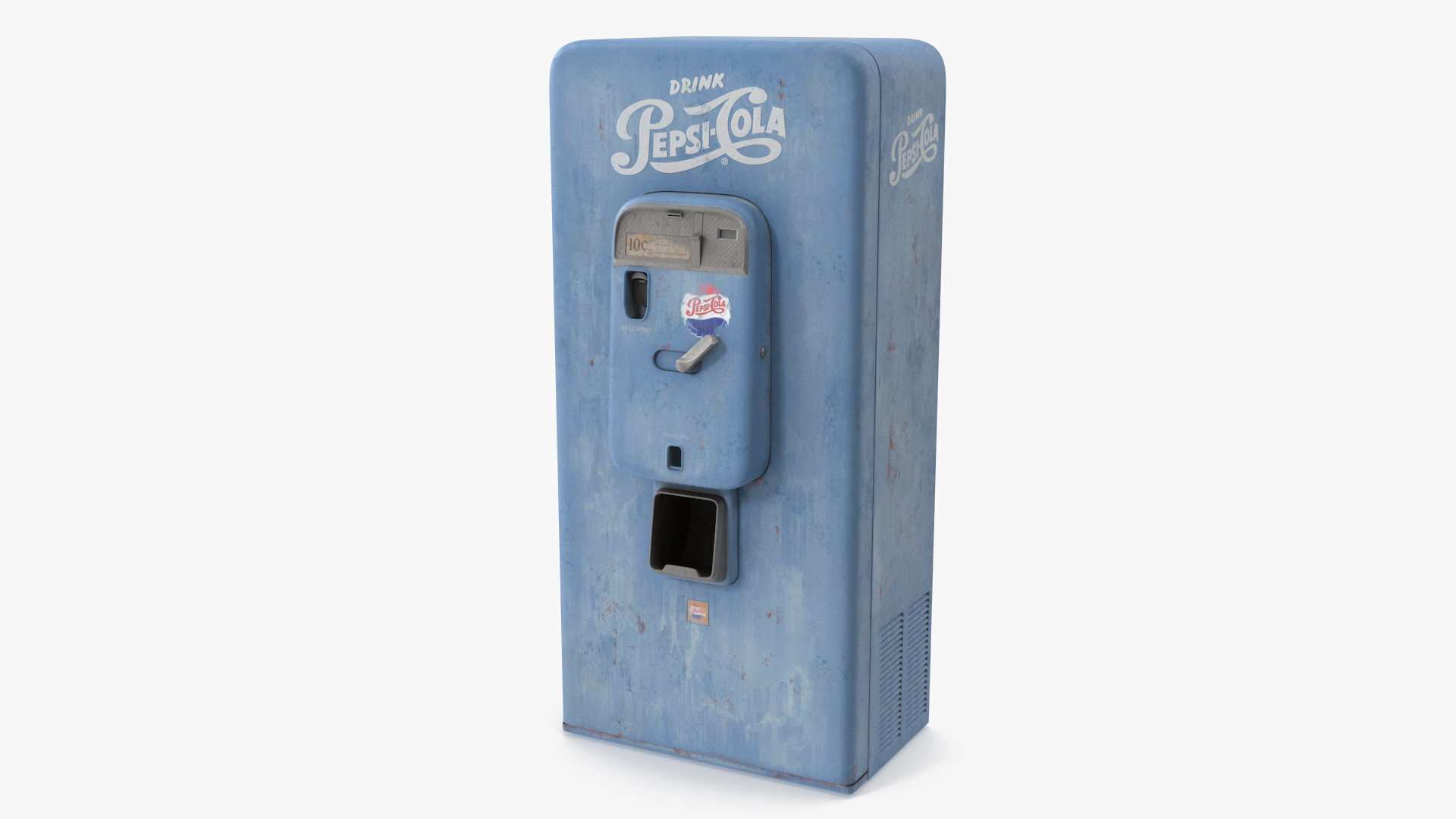Aged Pepsi Cola Vintage Vending Machine 3D model