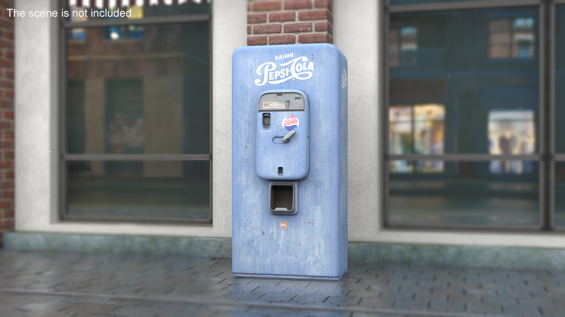 Aged Pepsi Cola Vintage Vending Machine 3D model