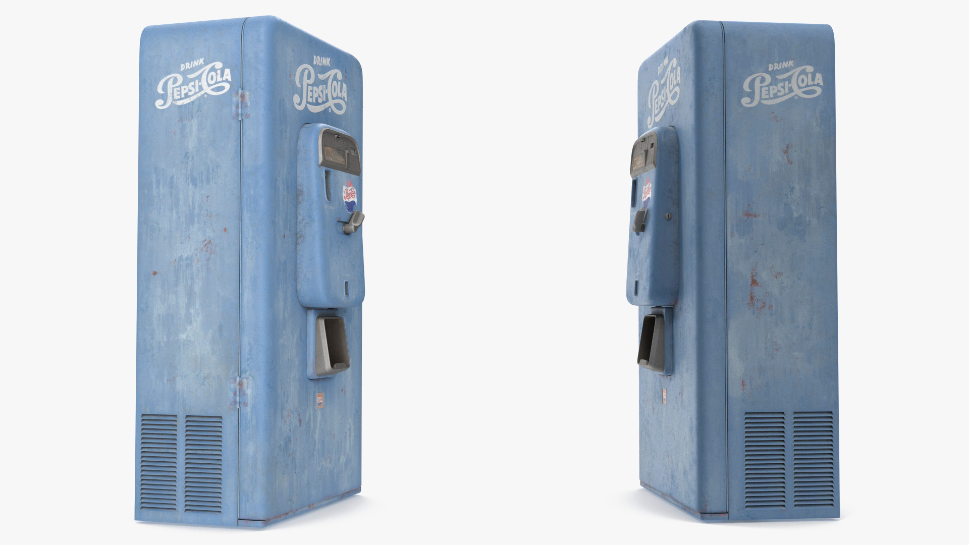 Aged Pepsi Cola Vintage Vending Machine 3D model