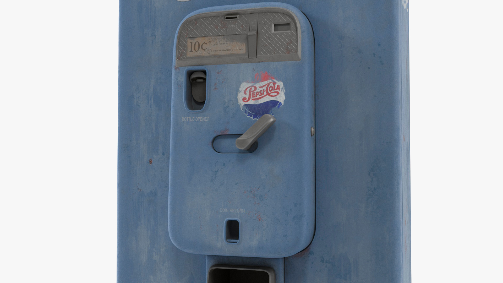 Aged Pepsi Cola Vintage Vending Machine 3D model