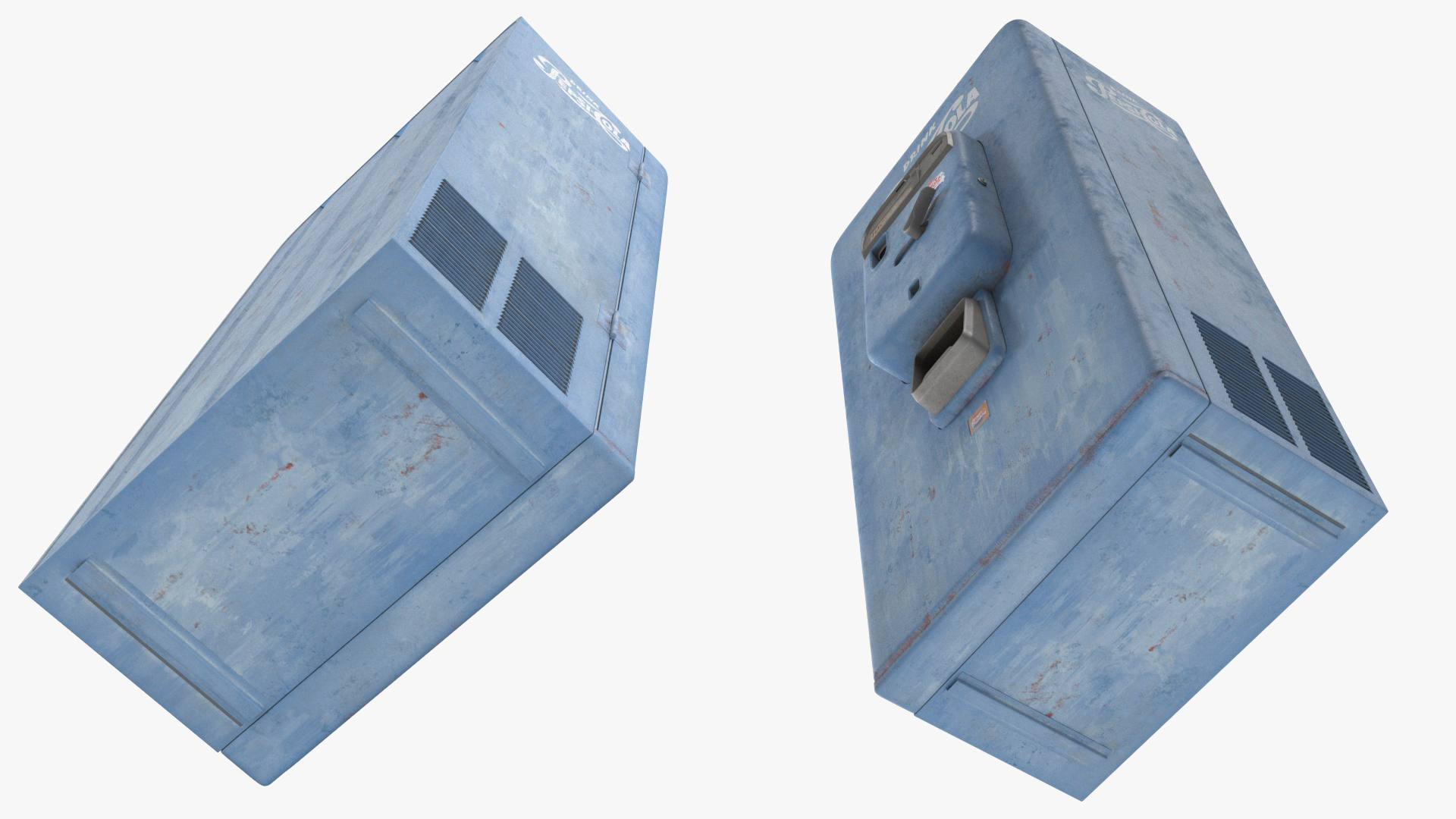 Aged Pepsi Cola Vintage Vending Machine 3D model