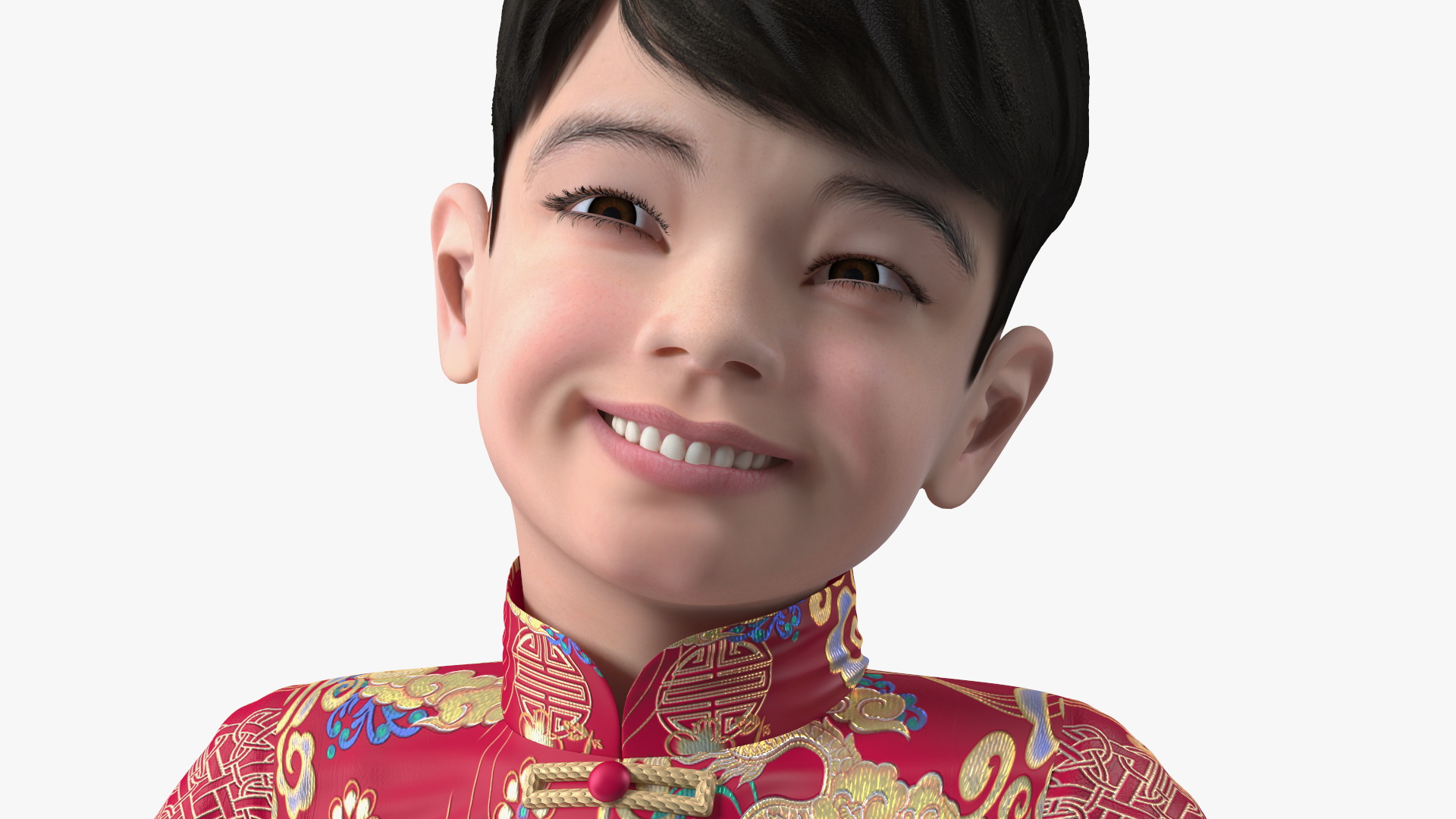 3D model Chinese Boy Traditional Tang Jacket