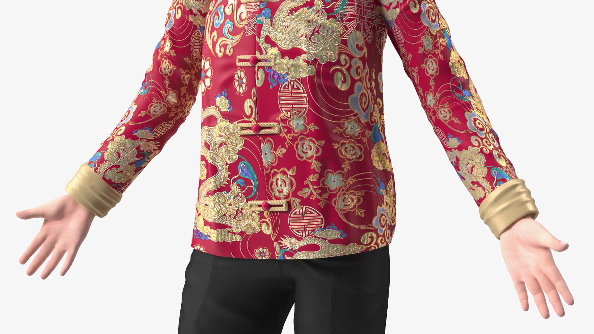 3D model Chinese Boy Traditional Tang Jacket