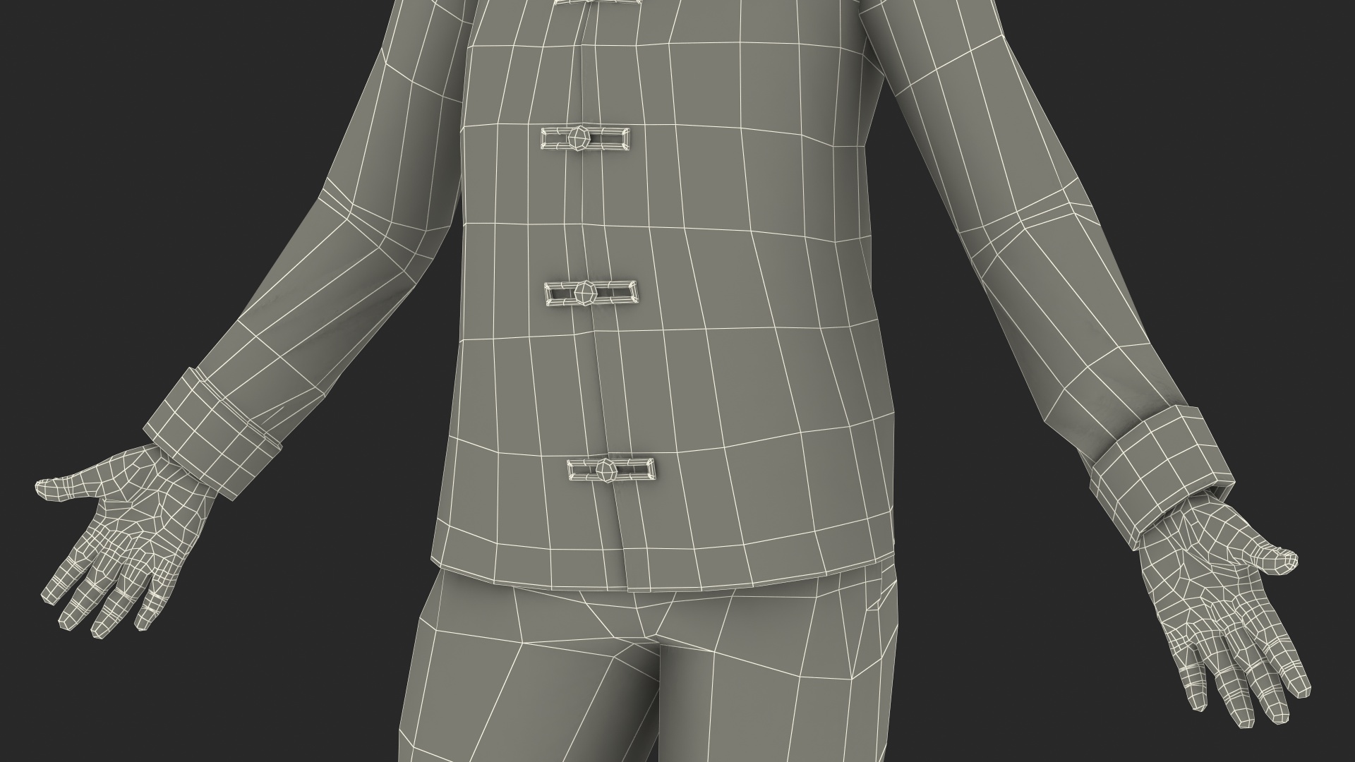 3D model Chinese Boy Traditional Tang Jacket