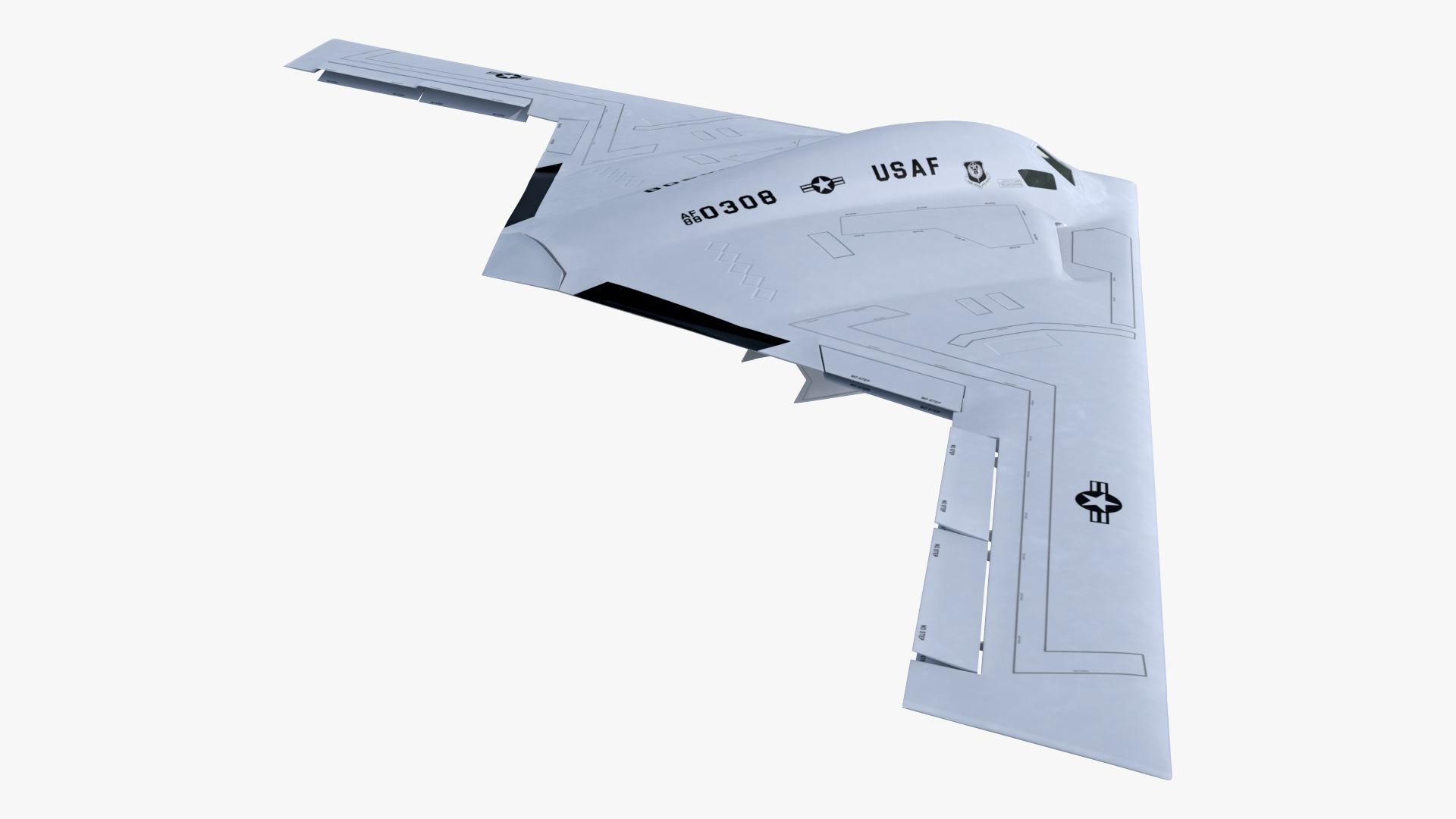 B-21 Raider Long-Range Aircraft Rigged for Maya 3D