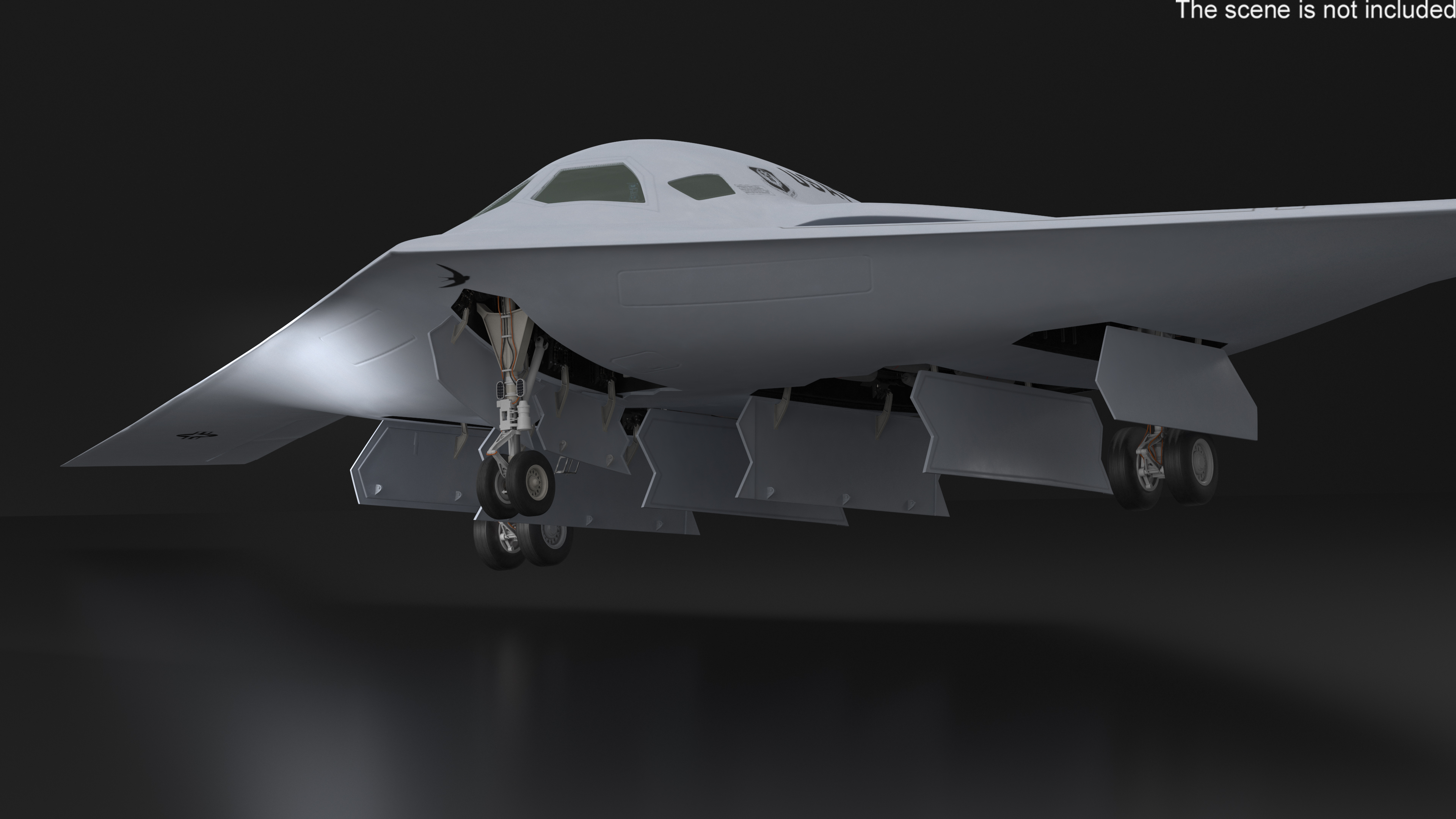 B-21 Raider Long-Range Aircraft Rigged for Maya 3D