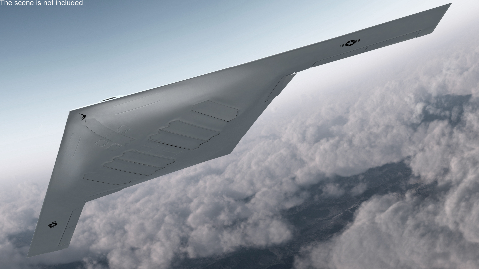 B-21 Raider Long-Range Aircraft Rigged for Maya 3D