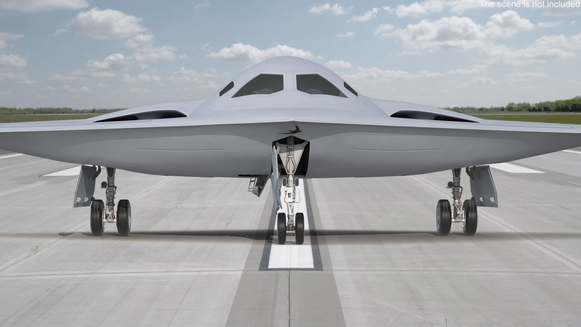 B-21 Raider Long-Range Aircraft Rigged for Maya 3D