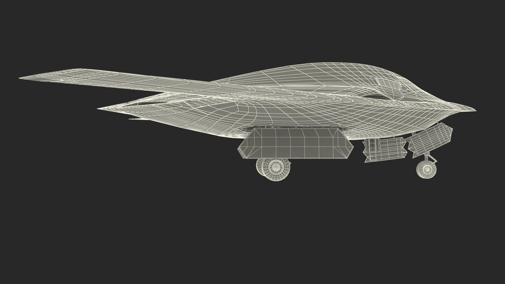 B-21 Raider Long-Range Aircraft Rigged for Maya 3D