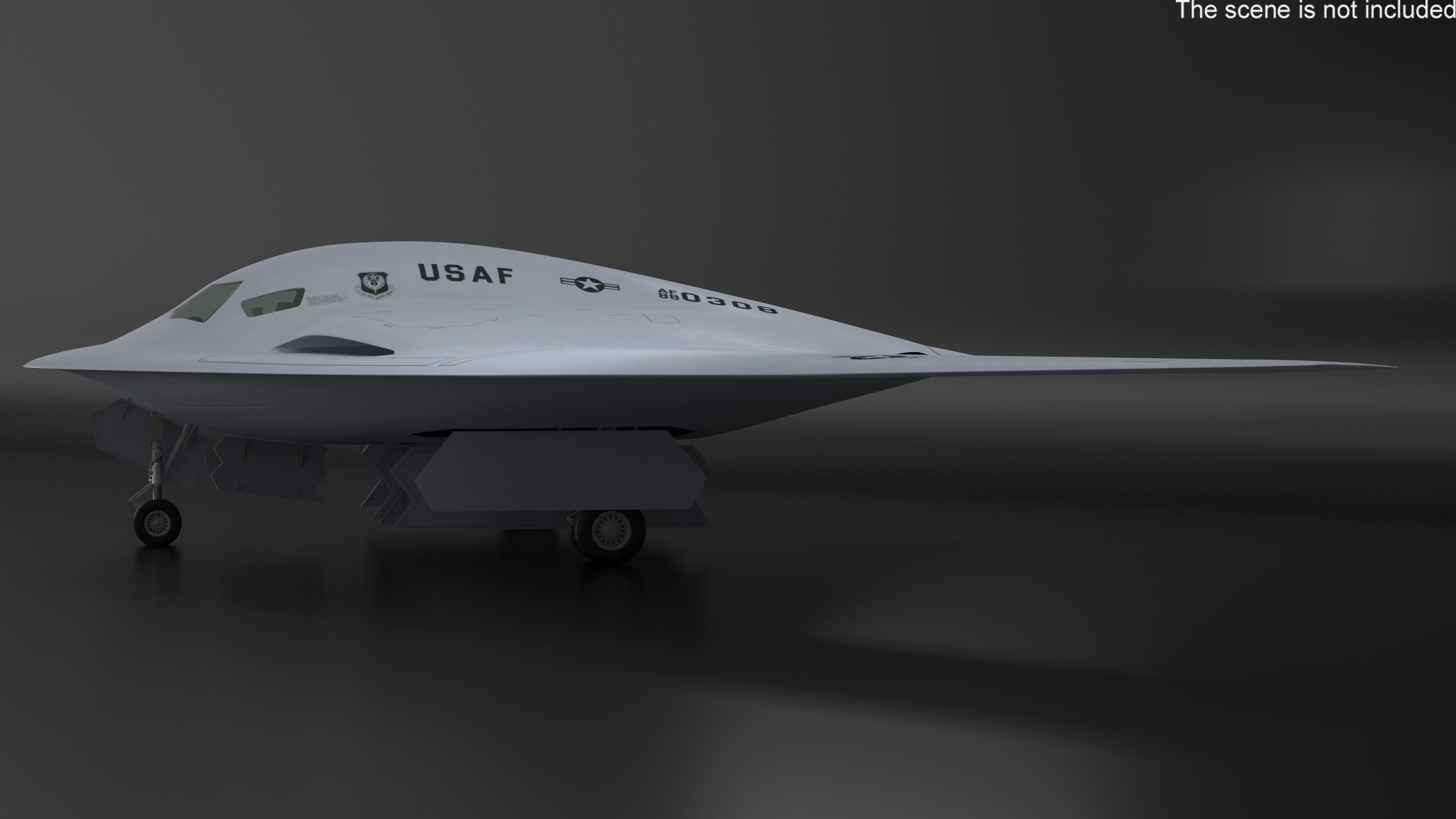 B-21 Raider Long-Range Aircraft Rigged for Maya 3D