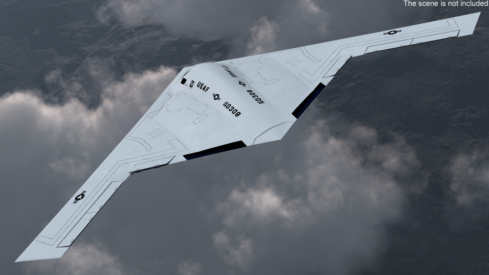 B-21 Raider Long-Range Aircraft Rigged for Maya 3D