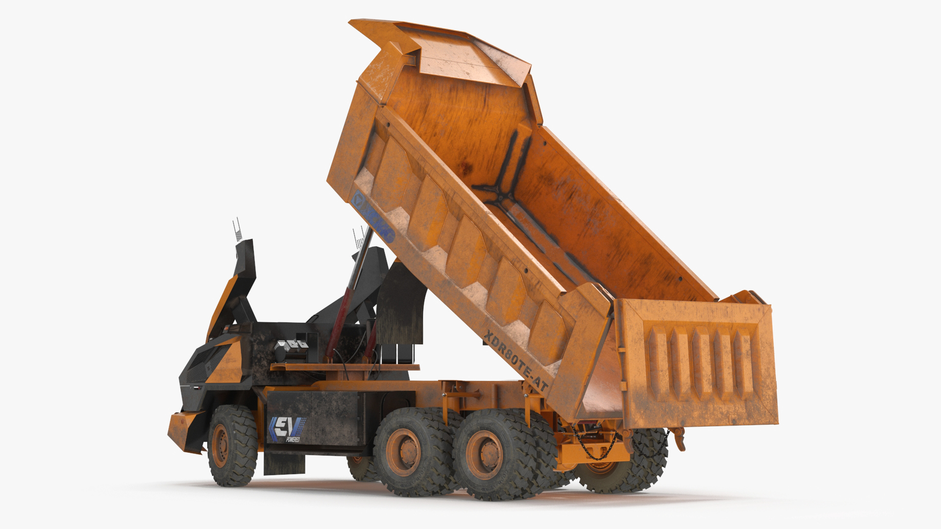 3D Electric Autonomous Dump Truck XCMG Dirty Rigged model