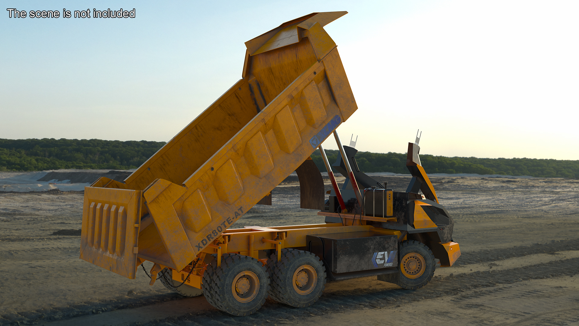 3D Electric Autonomous Dump Truck XCMG Dirty Rigged model